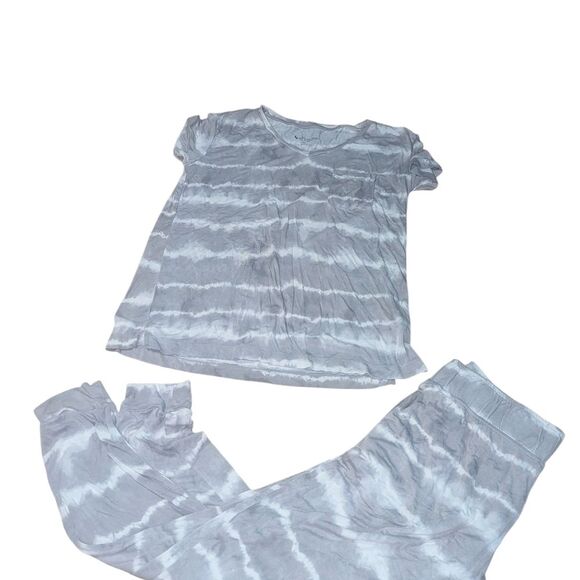🛍️ Koolaburra Gray and White Tie-Dye Women's  Pajama Set Size PS - Picture 1 of 3